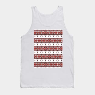 Pattern with Ornamental Composition Inspired by Ukrainian Traditional Embroidery Tank Top